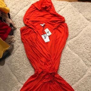 Dvf sleeveless romper w hood! NWT